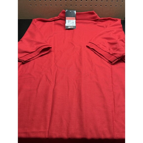 Jump Start Men's Red Short-Sleeve Ribbed Collar Polo Shirt Size Medium NWT - Picture 4 of 4